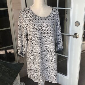 Maurices Black and White Aztec Dress‎